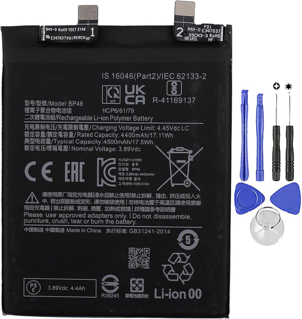 Batteria per XIAOMI 12 | 12X (5G) BP46 MI da 4500MAH con KIT CACCIAVITI