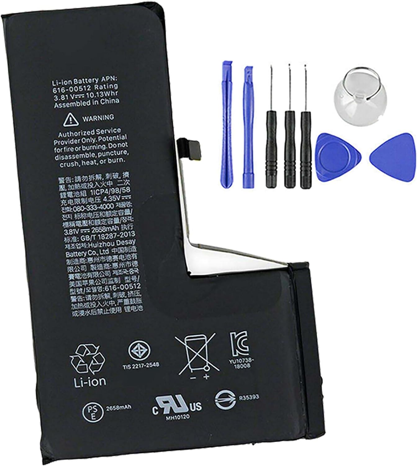 Batteria per Apple iPhone XS da 2658mAh con KIT CACCIAVITI