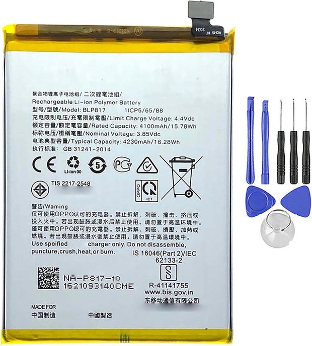 Batteria per OPPO BLP817 A15 / A15S da 4230MAH con KIT CACCIAVITI