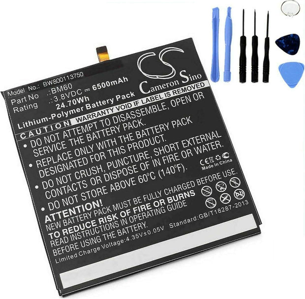 Batteria per XIAOMI BM60 PER MIPAD MI PAD 1 da 6500MAH con KIT CACCIAVITI