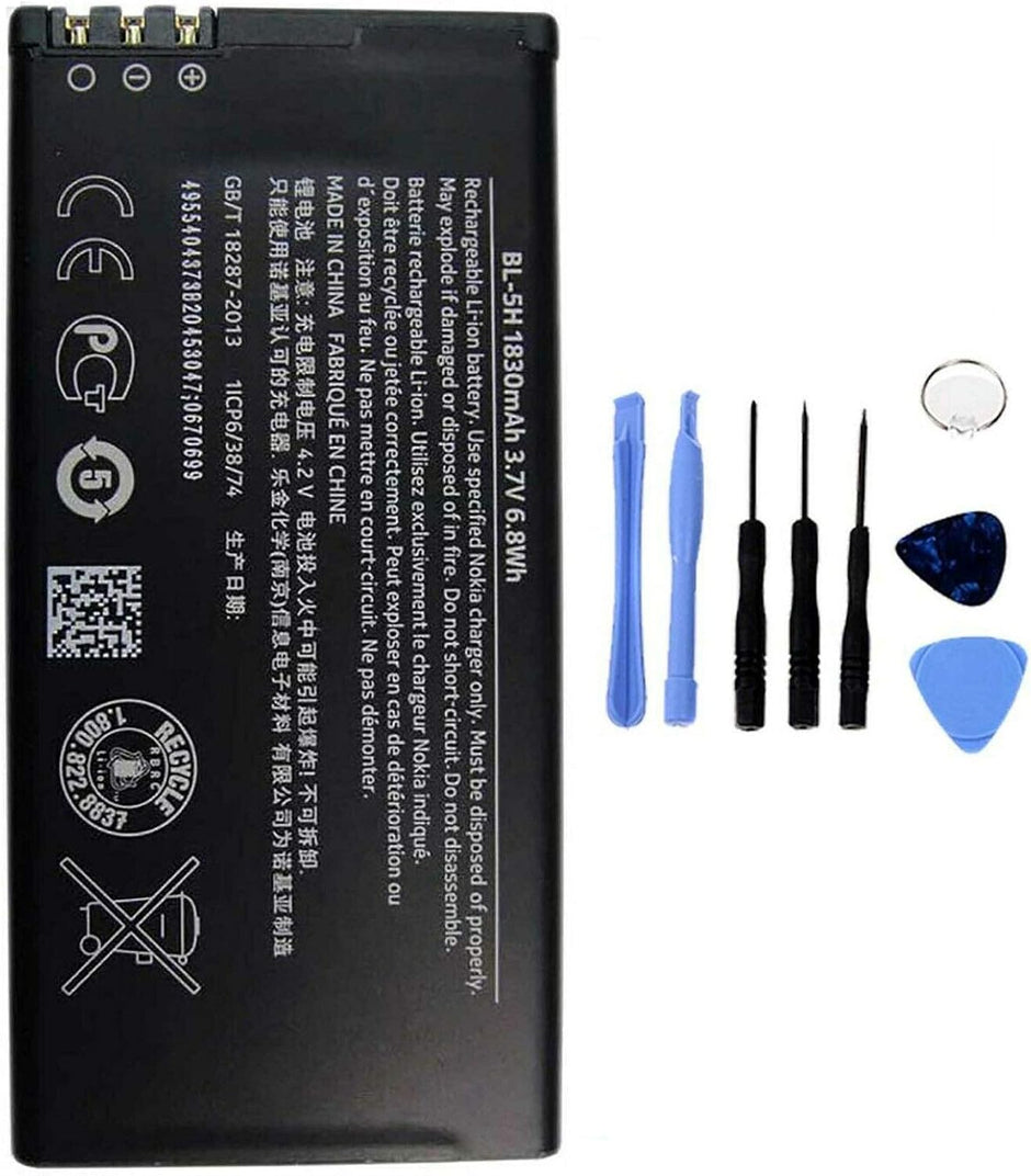 Batteria per NOKIA BL-5H LUMIA 630 635 638 da 1830MAH con KIT CACCIAVITI