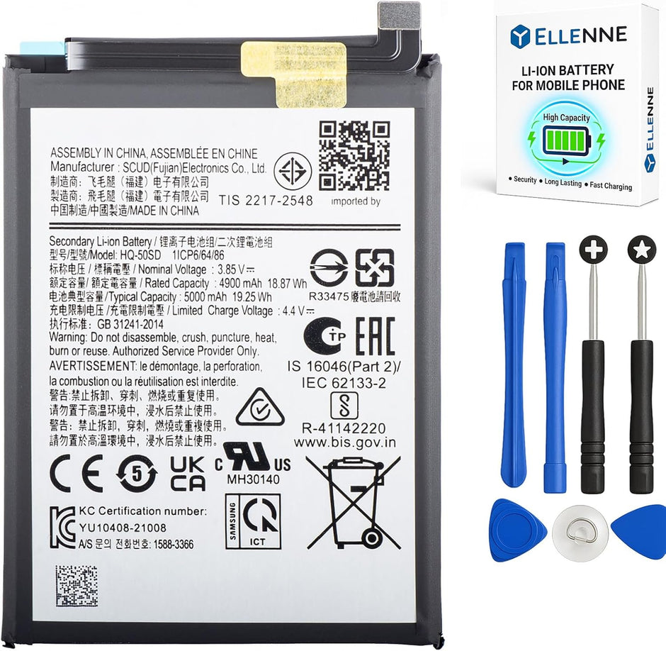 Batteria per Samsung Galaxy A14 (4G) / A03 / HQ-50SD 5000MAH con KIT CACCIAVITI