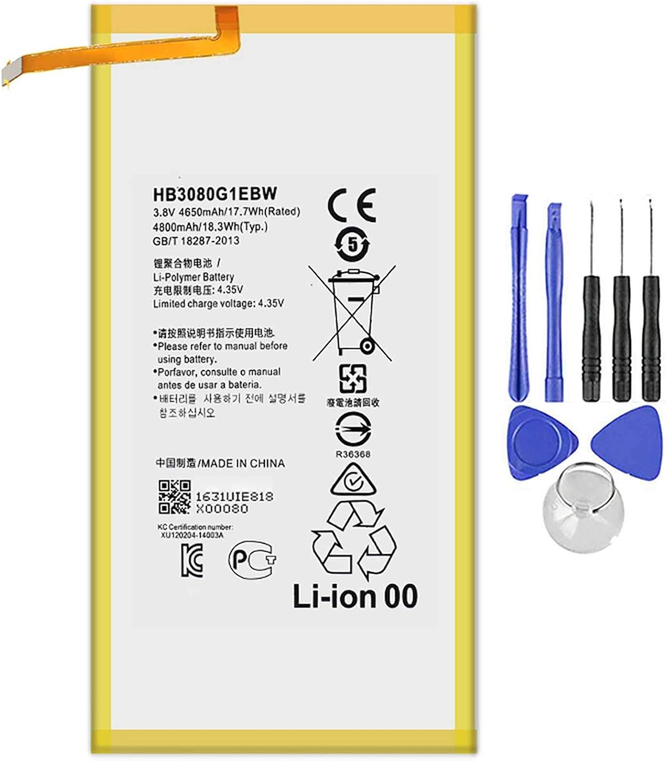 Batteria per Huawei MEDIAPAD M1 | M2 8.0 | M3 LITE 8.0 | T1 8.0 HB3080G1EBW con KIT CACCIAVITI