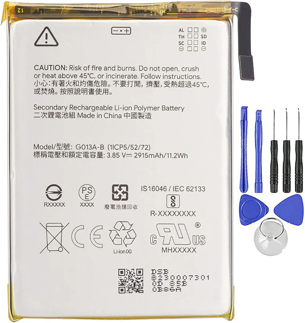 Batteria per HTC GOOGLE PIXEL 3 G013A-B da 2915MAH con KIT CACCIAVITI