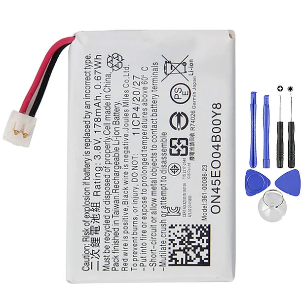 Batteria per Garmin 361-00086-23 | 361-00086-00 | Forerunner | Approach | Instinct con KIT CACCIAVITI