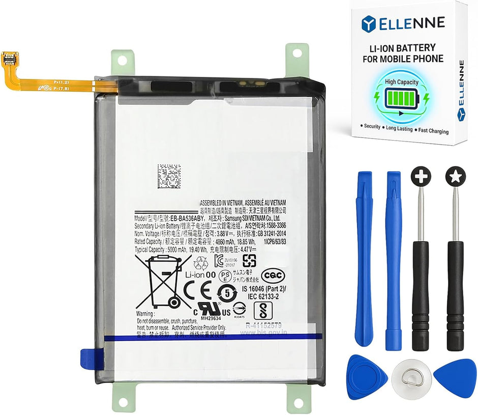 Batteria per Samsung Galaxy A33 / A53 5G / EB-BA536ABY 5000MAH con KIT CACCIAVITI