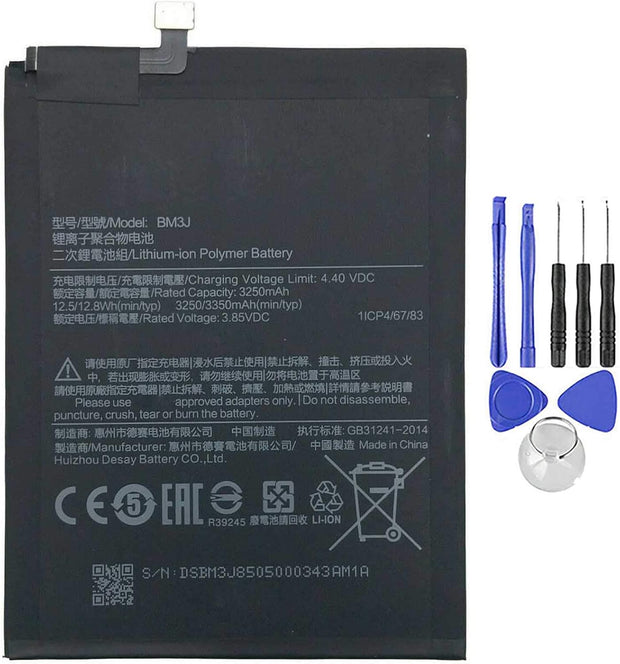 Batteria per XIAOMI MI 8 LITE MI8 BM3J da 3350MAH con KIT CACCIAVITI