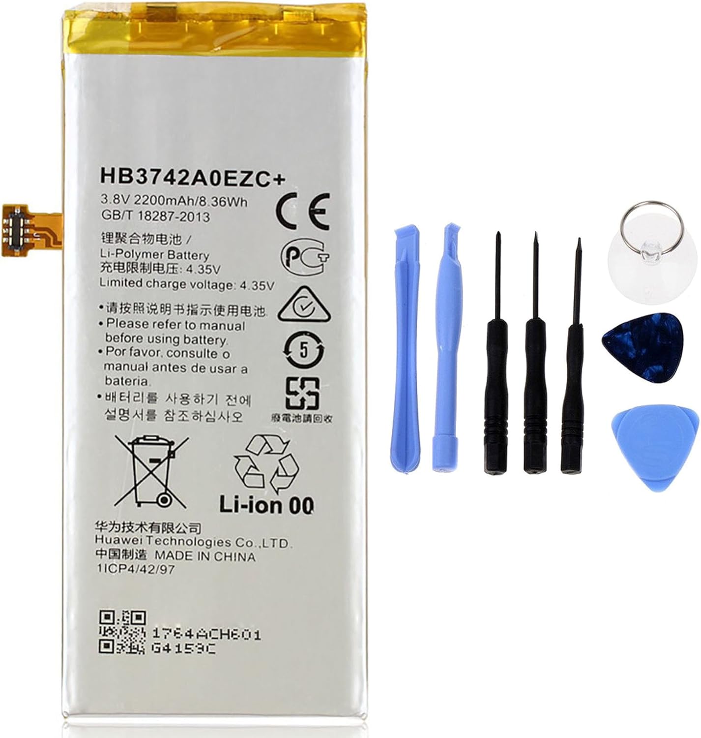 Batteria per Huawei P8 LITE HB3742A0EZC+ 2200mAh con KIT CACCIAVITI