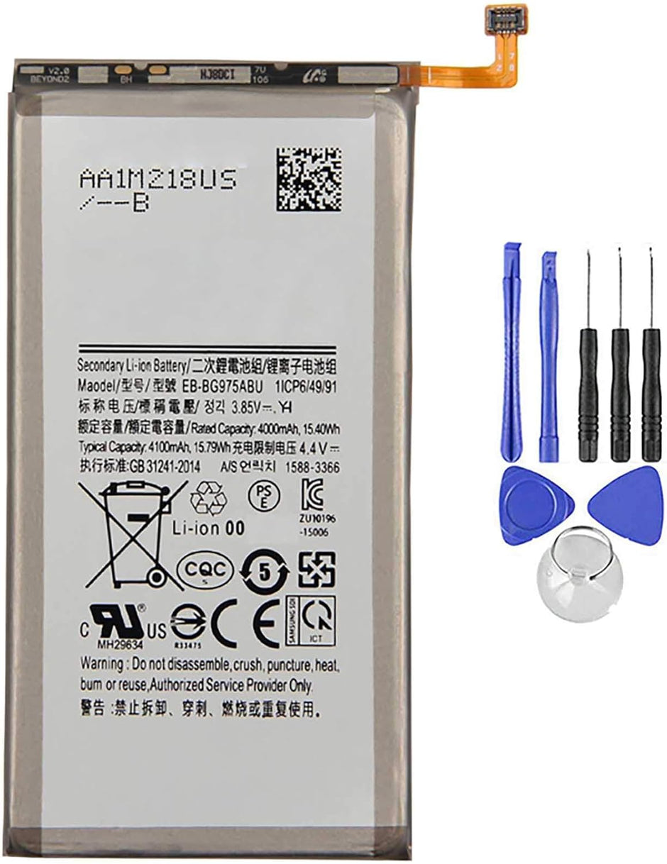 Batteria per Samsung Galaxy S10+ PLUS SM-G975F EB-BG975ABU 4100MAH con KIT CACCIAVITI