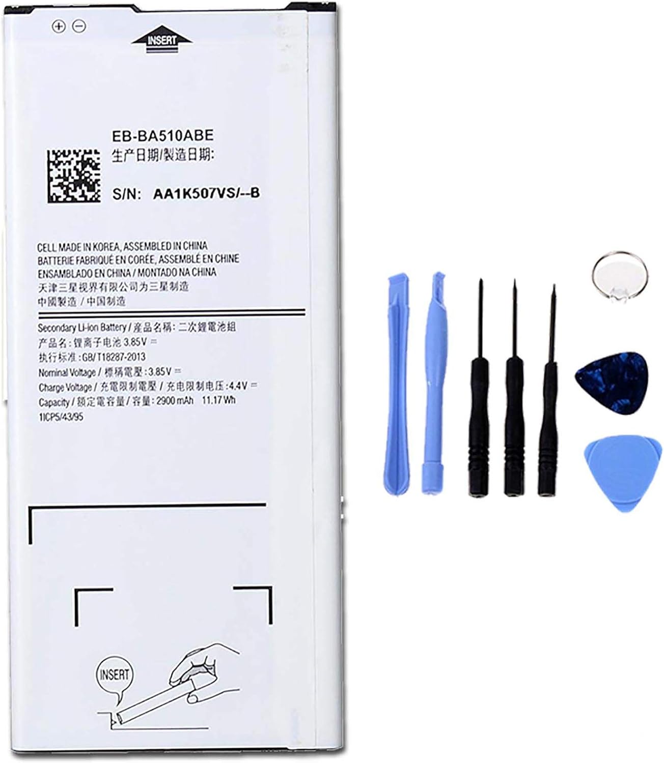 Batteria per Samsung Galaxy A5 2016 A510 EB-BA510ABE con KIT CACCIAVITI