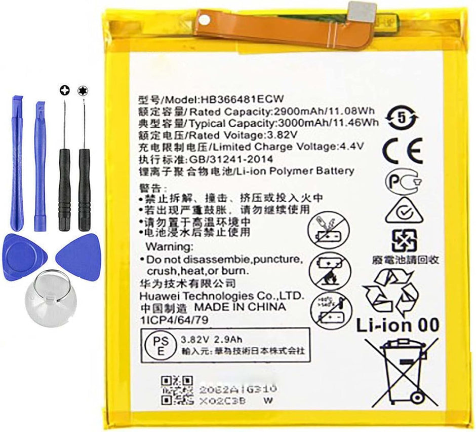 Batteria per Huawei P10 LITE | P9 LITE | P9 HB366481ECW 3000mAh con KIT CACCIAVITI