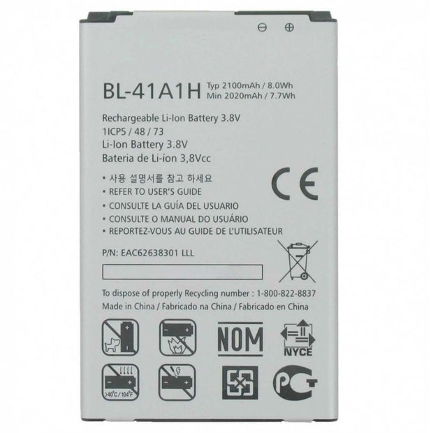 Batteria per LG OPTIMUS F60 BL-41A1H LS660 D390N da 2100MAH