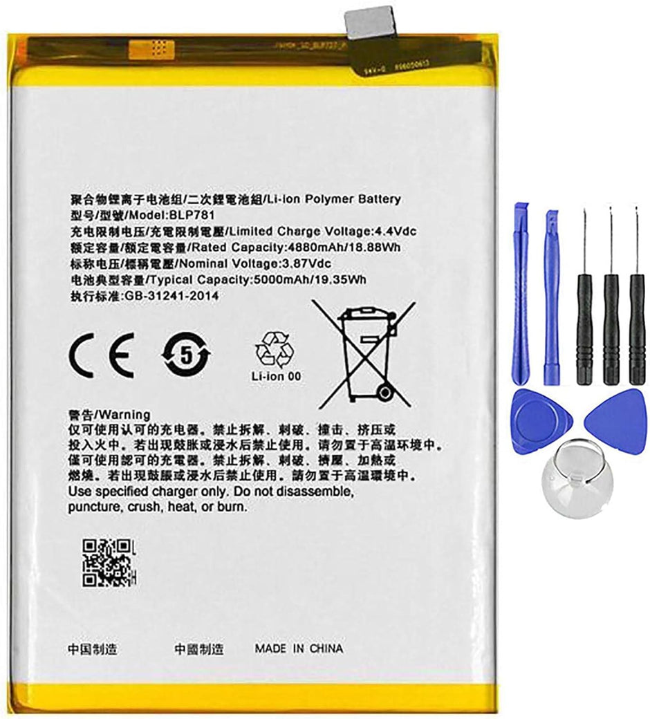 Batteria per OPPO BLP781 A52 2020 da 5000MAH con KIT CACCIAVITI