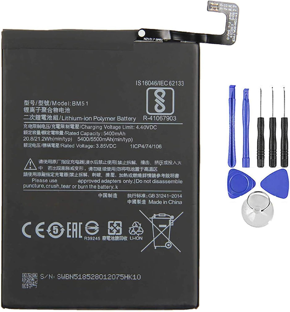 Batteria per XIAOMI MI MAX 3 BM51 da 5500MAH con KIT CACCIAVITI