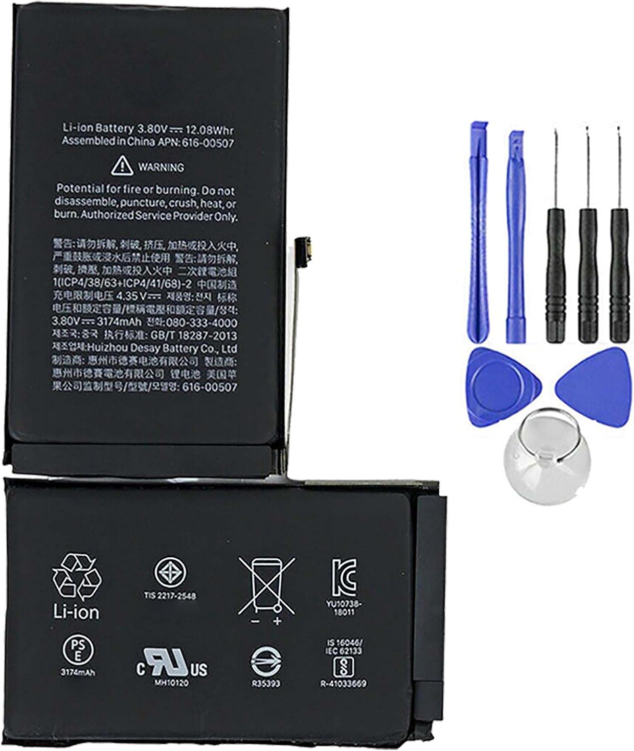 Batteria per Apple iPhone XS MAX da 3174mAh con KIT CACCIAVITI