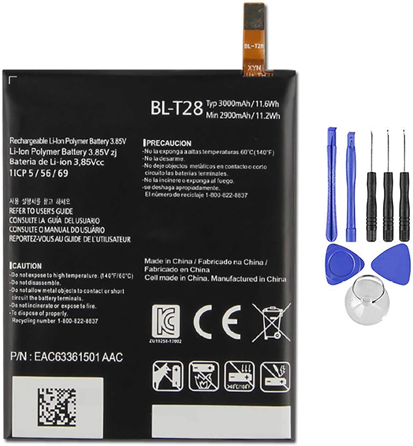 Batteria per LG BL-T28 Q8 H970 da 3000MAHcon KIT CACCIAVITI