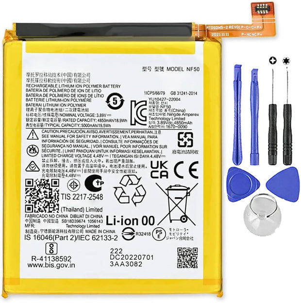Batteria per MOTOROLA MOTO EDGE 2022 | NF50 da 5000MAH con KIT CACCIAVITI
