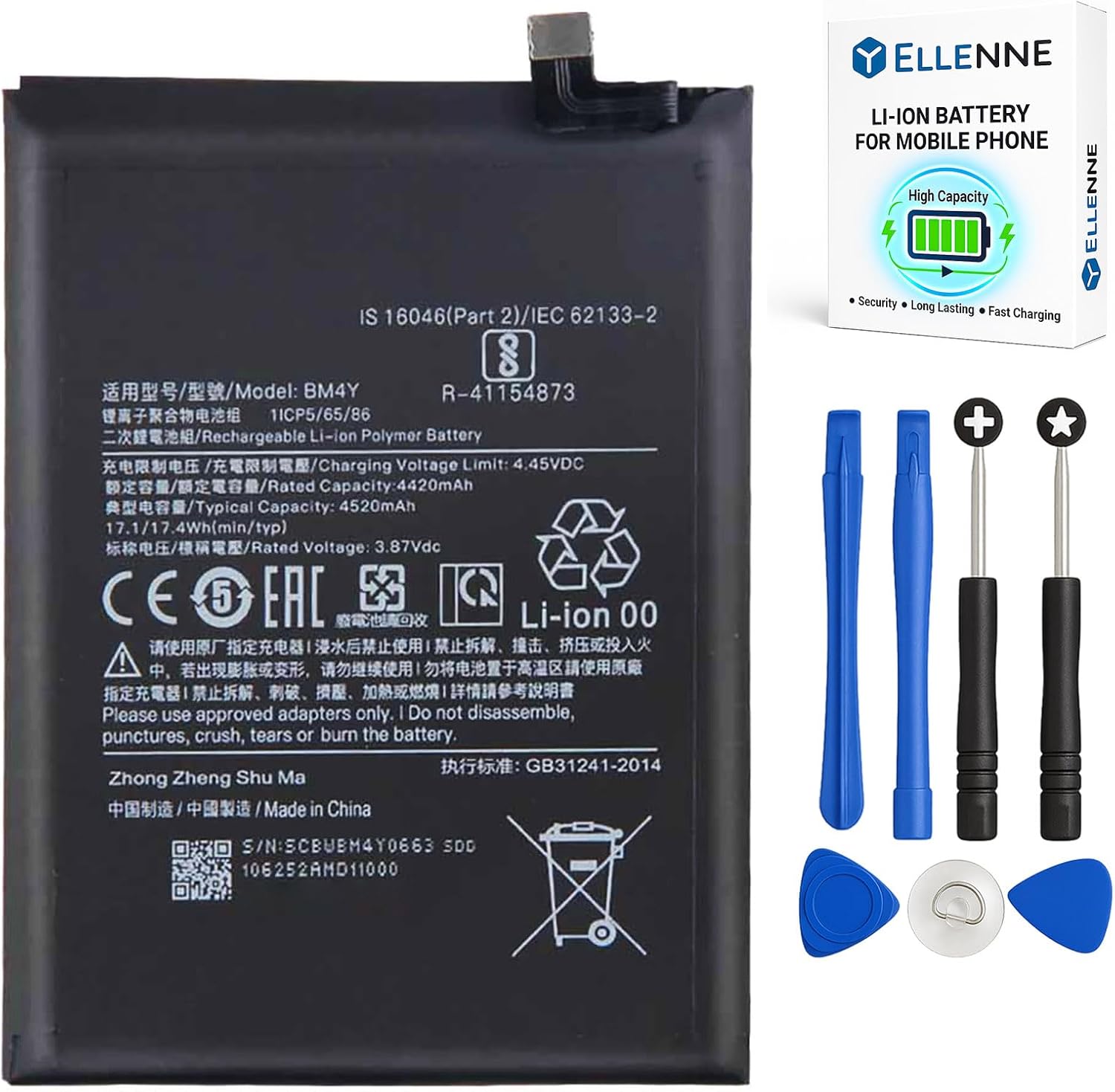 Batteria per XIAOMI BM4Y POCO F3 | REDMI K40 | K40 PRO da 4520MAH con KIT CACCIAVITI