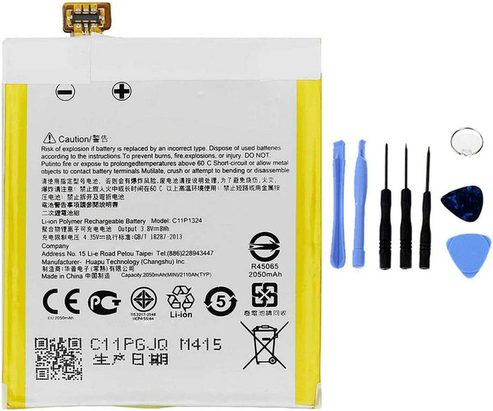Batteria per ASUS ZENFONE 5 5" C11P1324 A500CG 2050mAh con KIT CACCIAVITI