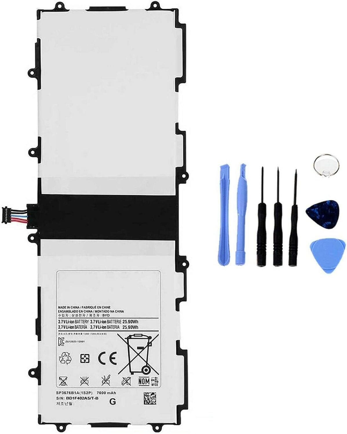 Batteria per Samsung Galaxy TAB 2 10.1 P5100 7000MAH SP3676B1A con KIT CACCIAVITI