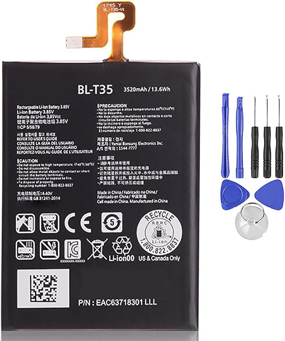 Batteria per LG GOOGLE PIXEL 2 XL 6" BL-T35 da 3520MAH con KIT CACCIAVITI