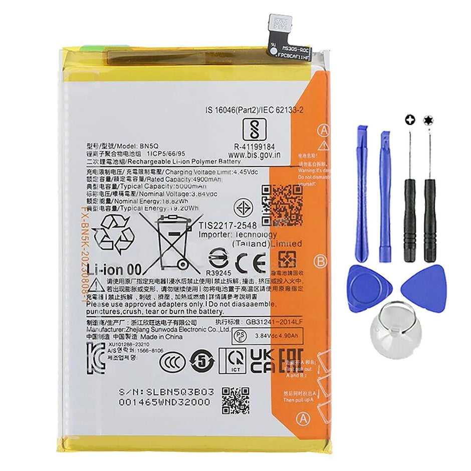 Batteria per XIAOMI BN5Q REDMI 13C | POCO C65 da 5000MAH con KIT CACCIAVITI