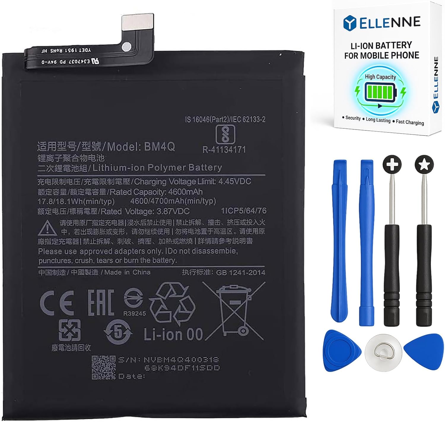 Batteria per XIAOMI REDMI K30 PRO / POCOPHONE F2 PRO POCO BM4Q da 4700MAH con KIT CACCIAVITI