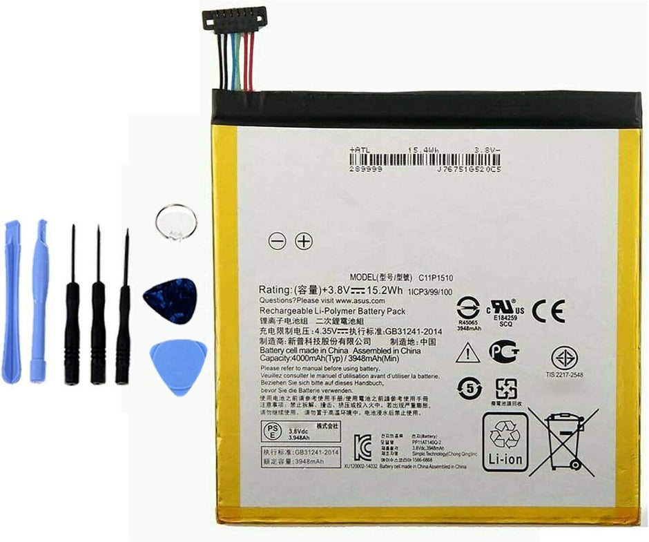 Batteria per ASUS ZENPAD S 8.0 C11P1510 Z580CA da 4000MAH con KIT CACCIAVITI