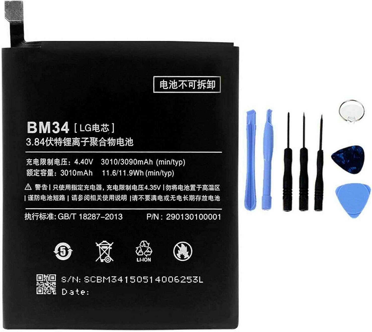 Batteria per XIAOMI BM34 PER MI NOTE PRO da 3090MAH con KIT CACCIAVITI