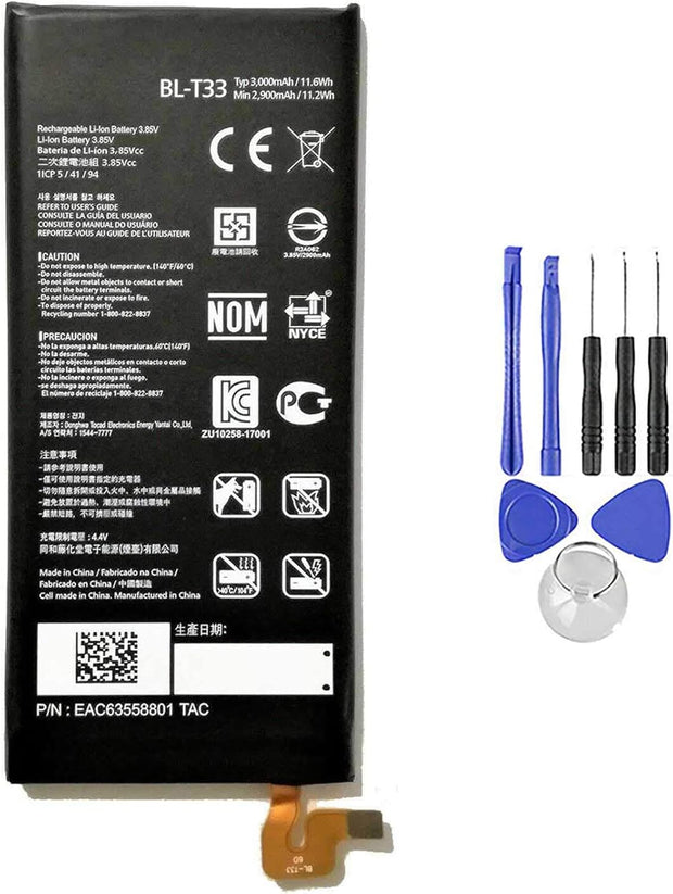 Batteria per LG BL-T33 | Q6 | Q6A | Q6+ PLUS da 3000MAH con KIT CACCIAVITI