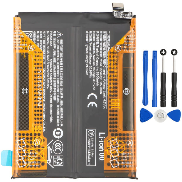 Batteria per XIAOMI Redmi Note 14 PRO 4G BN5Y da 5500mAh con KIT CACCIAVITI
