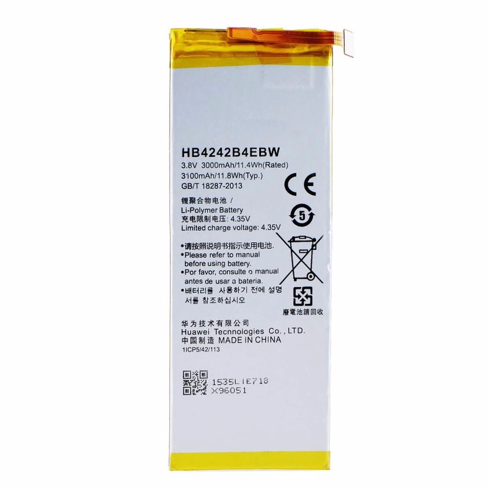 Batteria per Huawei Honor 6 HB4242B4EBW da 3100mAh con KIT CACCIAVITI
