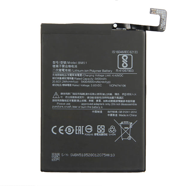 Batteria per XIAOMI MI MAX 3 BM51 da 5500MAH con KIT CACCIAVITI