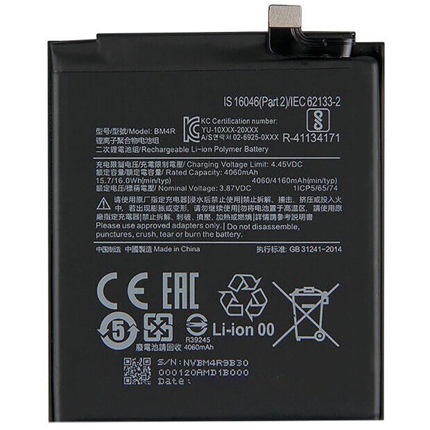 Batteria per XIAOMI REDMI MI 10 LITE 5G BM4R da 4160MAH con KIT CACCIAVITI