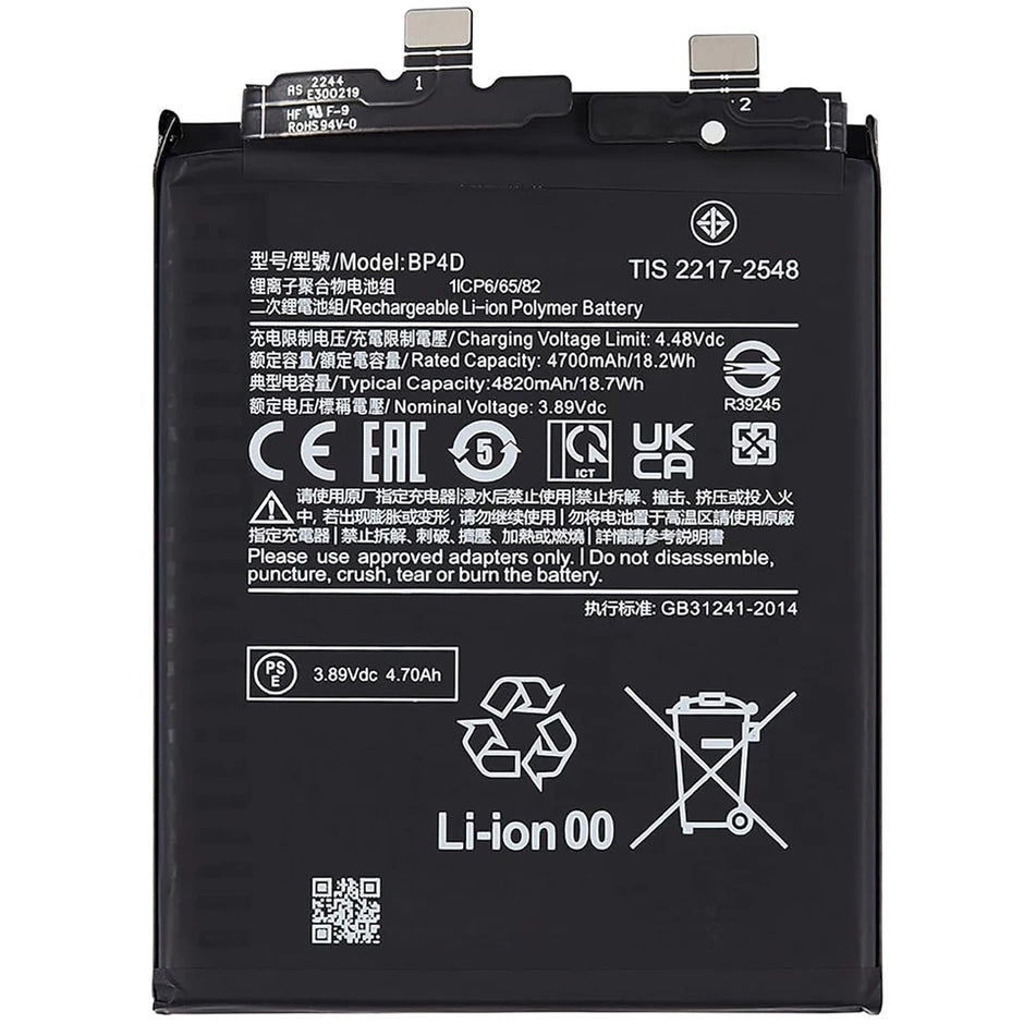 Batteria per XIAOMI 13 PRO BP4D MI da 4820MAH con KIT CACCIAVITI