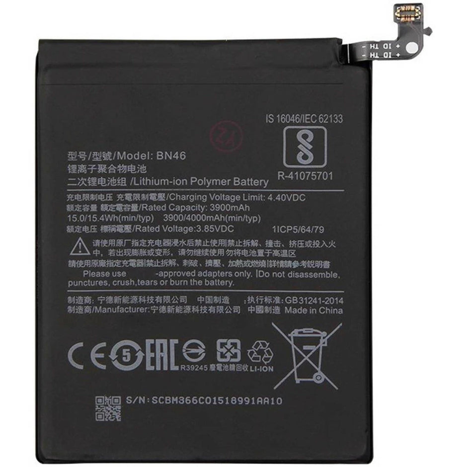 Batteria per XIAOMI REDMI NOTE 6 BN46 da 4000MAH con KIT CACCIAVITI