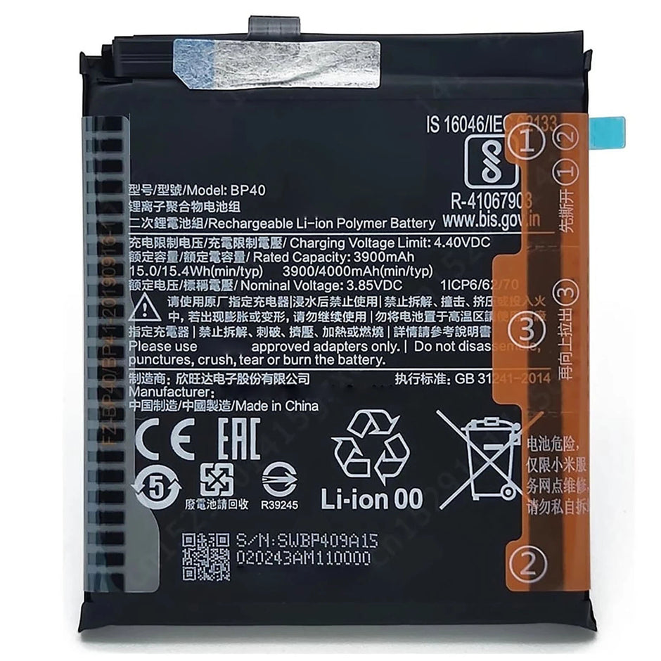 Batteria per XIAOMI BP40 MI 9T PRO | REDMI K20 PRO da 4000MAH con KIT CACCIAVITI