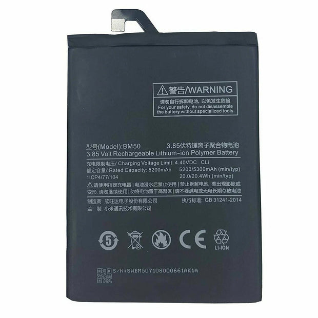 Batteria per XIAOMI REDMI MI MAX 2 MIMAX2 BM50 da 5200MAH con KIT CACCIAVITI