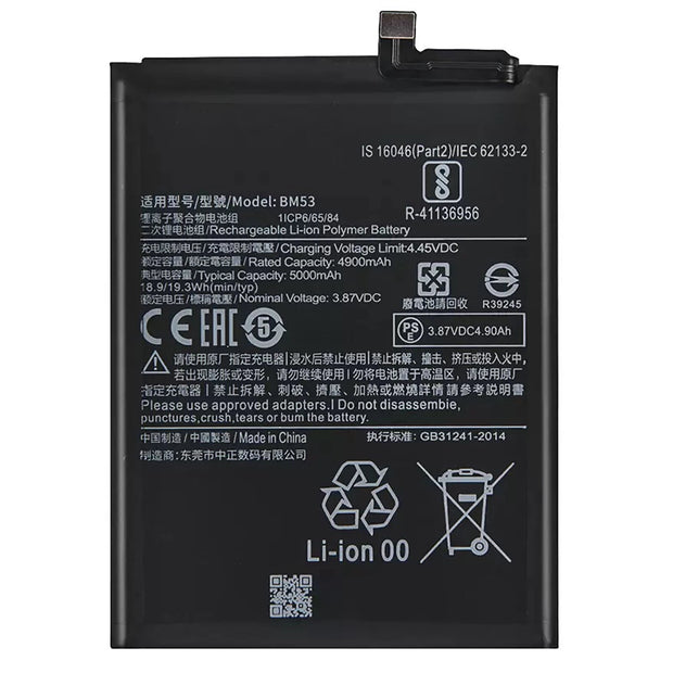 Batteria per XIAOMI BM53 MI 10T | MI 10T PRO REDMI da 5000mAh con KIT CACCIAVITI