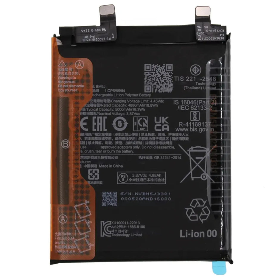 Batteria per XIAOMI BM5J MI 12T | 12T PRO da 5000MAH con KIT CACCIAVITI
