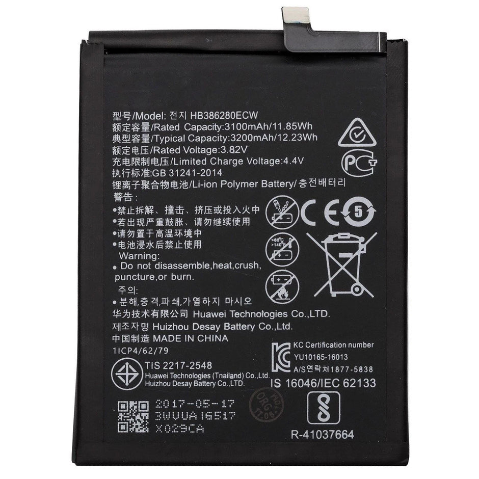 Batteria per Huawei P10 | HONOR 9 HB386280ECW 3200MAH con KIT CACCIAVITI