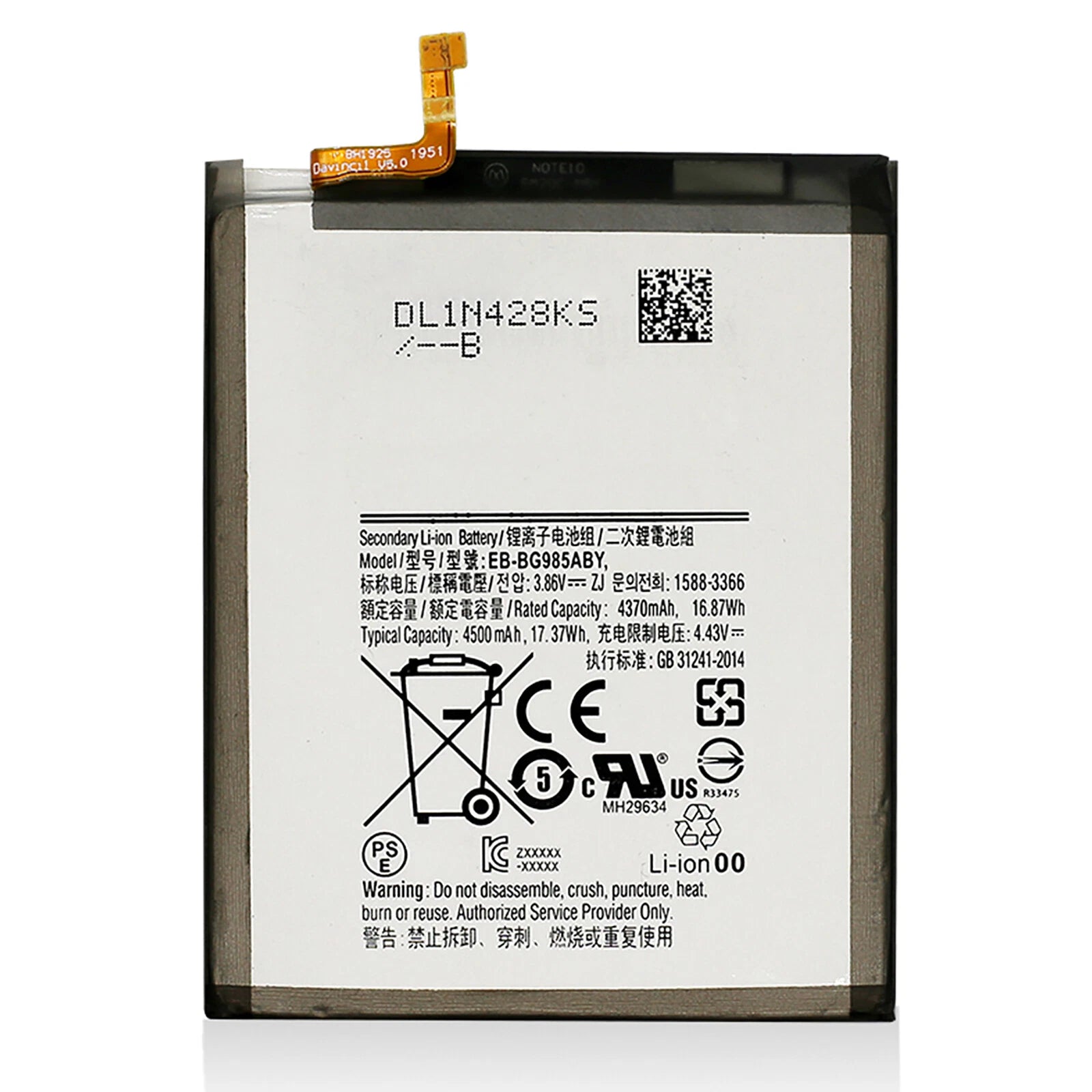Batteria per Samsung Galaxy S20+ PLUS SM-G985F EB-BG985ABY 4500MAH con KIT CACCIAVITI