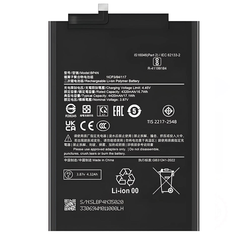 Batteria per XIAOMI POCO F6 / PAD 6 BP4N da 4420mAh con KIT CACCIAVITI
