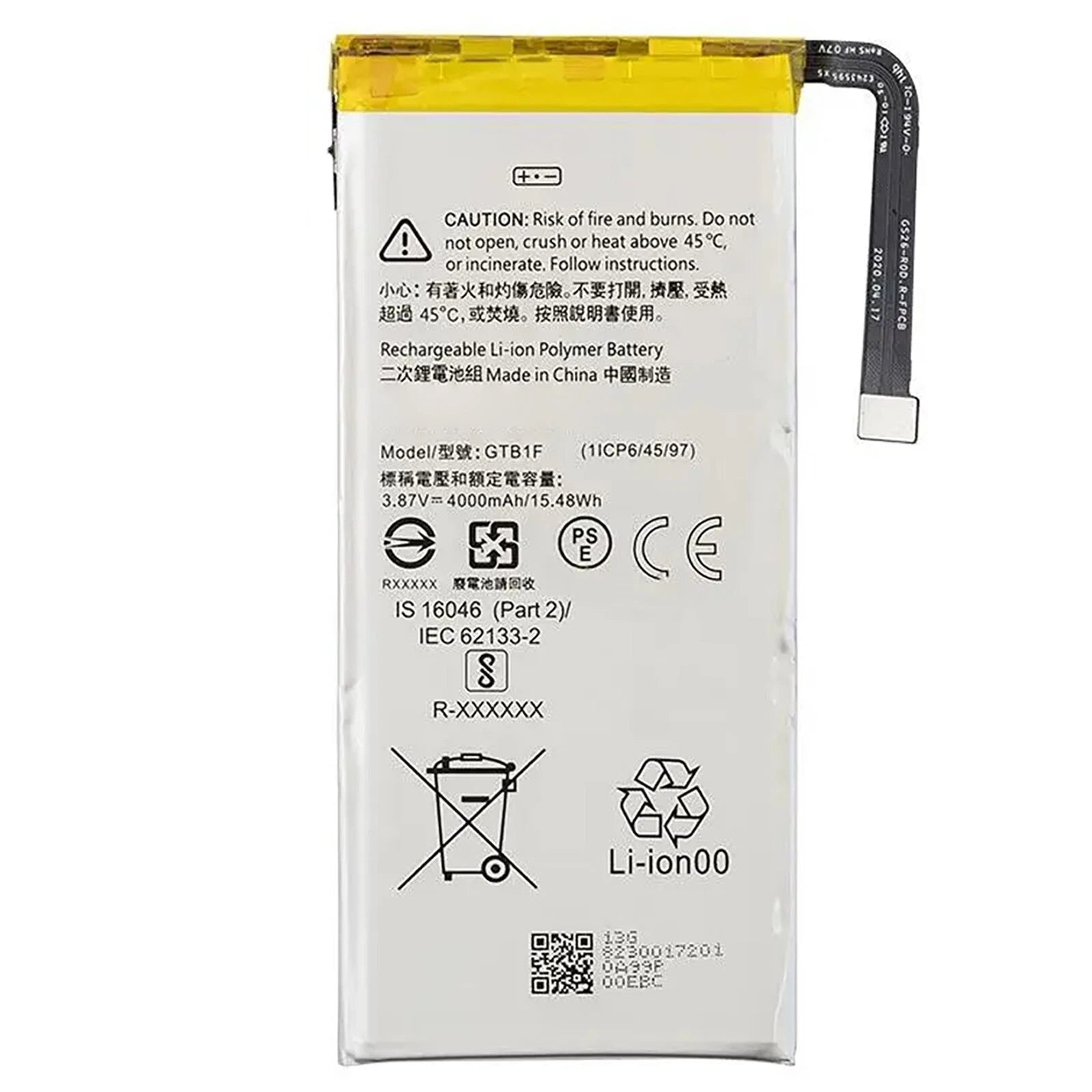 Batteria per GOOGLE PIXEL 5 GTB1F da 4000MAH con KIT CACCIAVITI