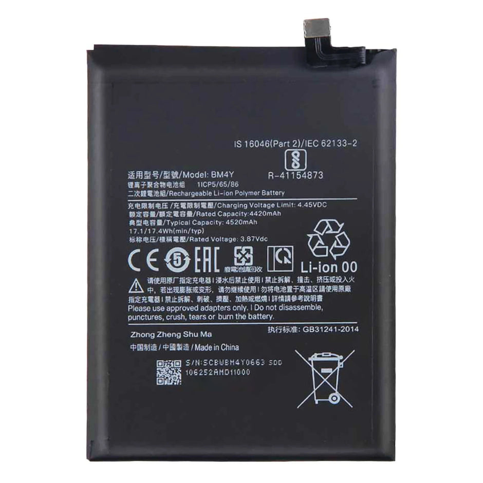 Batteria per XIAOMI BM4Y POCO F3 | REDMI K40 | K40 PRO da 4520MAH con KIT CACCIAVITI