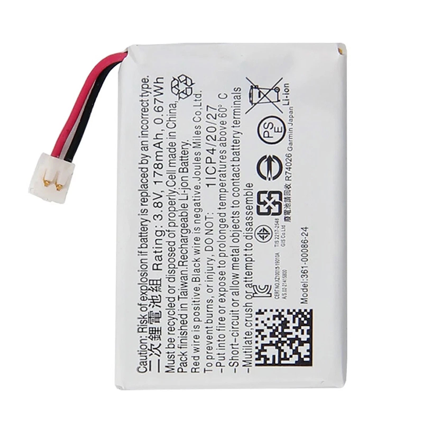Batteria per Garmin Instinct Solar GPS | 361-00086-24 con KIT CACCIAVITI