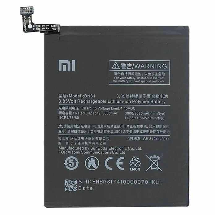 Batteria per XIAOMI MI 5X | A5 | REDMI NOTE 5A BN31 da 3080MAH con KIT CACCIAVITI