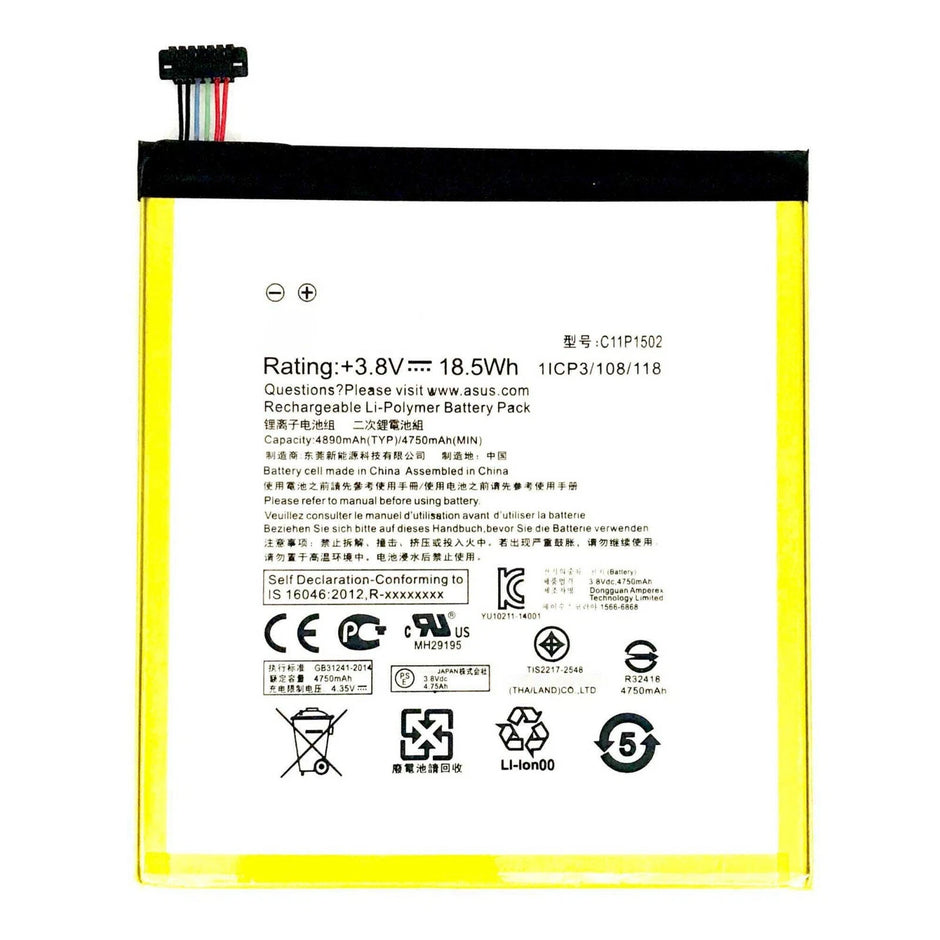 Batteria per ASUS ZENPAD 10 C11P1502 Z300 P023 da 4890MAH con KIT CACCIAVITI