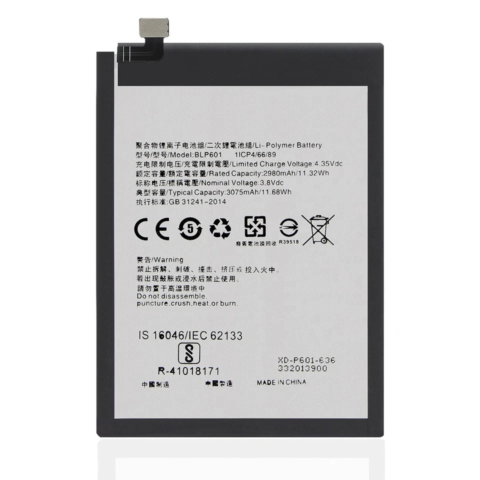 Batteria per OPPO BLP601 per A53 / A53S / A53T / A59 / F1S / BLP-601 da 2980MAH con KIT CACCIAVITI