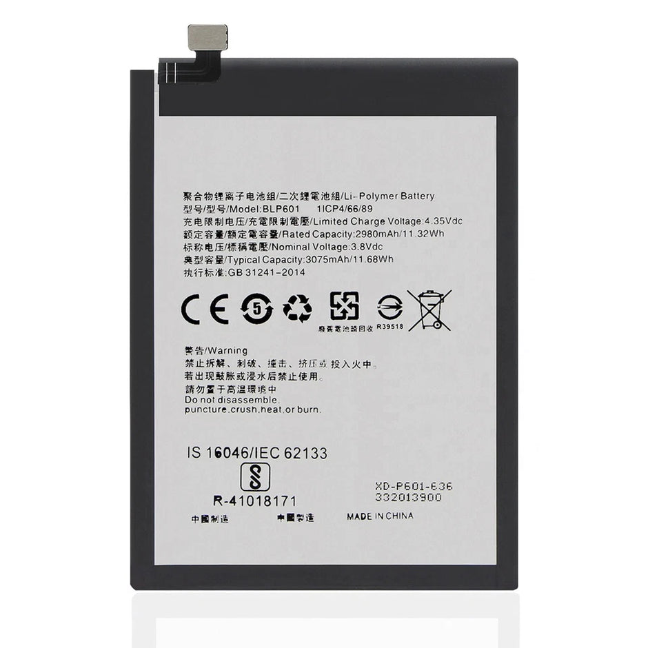 Batteria per OPPO BLP601 per A53 / A53S / A53T / A59 / F1S / BLP-601 da 2980MAH con KIT CACCIAVITI